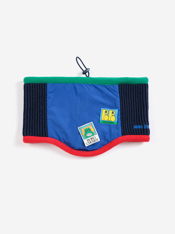 Bobo Choses bobo choses color block neck warmer blue // kids