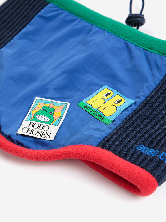 Bobo Choses bobo choses color block neck warmer blue // kids