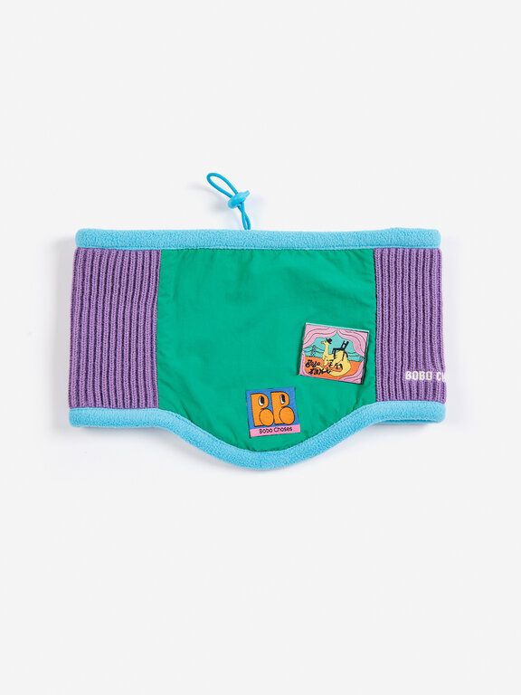 Bobo Choses bobo choses color block neck warmer purple // kids