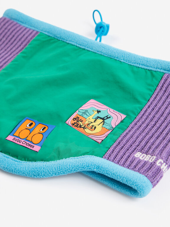 Bobo Choses bobo choses color block neck warmer purple // kids