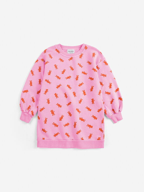 Bobo Choses softpaw monster all over sweatshirt dress // kids