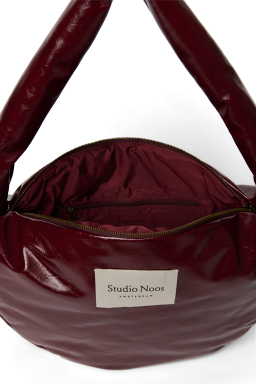 Studio Noos vegan leather cross body bag // burgundy