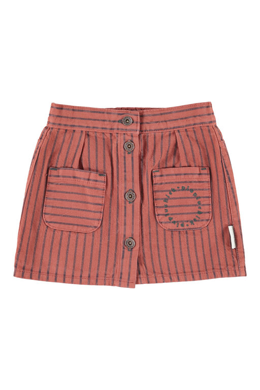Piupiuchick short skirt // bordeaux with black stripes