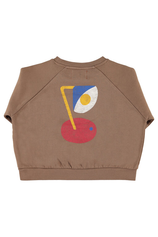 Piupiuchick sweatshirt // brown with captain print