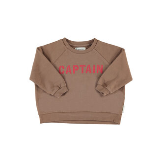 Piupiuchick sweatshirt // brown with captain print