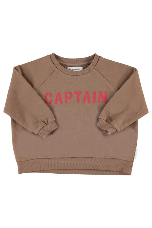 Piupiuchick sweatshirt // brown with captain print