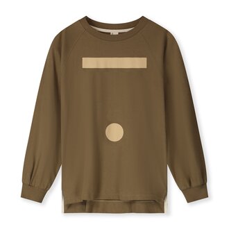 Gray Label oversized l's tee w logo // woody / cookie print