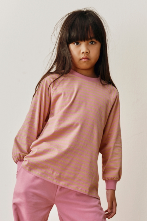 Gray Label oversized l/s tee // bubblegum / cookie