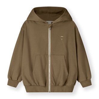 Gray Label hooded cardigan w/zip // woody