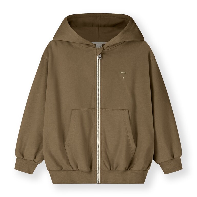 Gray Label hooded cardigan w/zip // woody