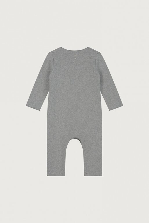 Gray Label baby suit with snaps // gray melange