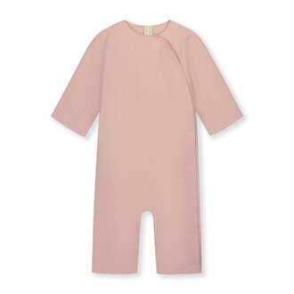 Gray Label baby suit with snaps //  faded pink