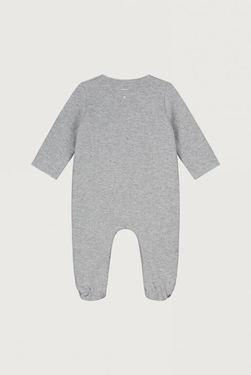 Gray Label newborn suit with snaps // gray melange