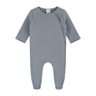 Gray Label newborn suit with snaps // stone gray