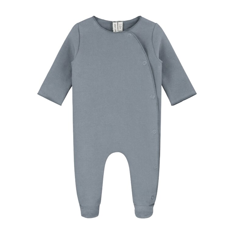 Gray Label newborn suit with snaps // stone gray
