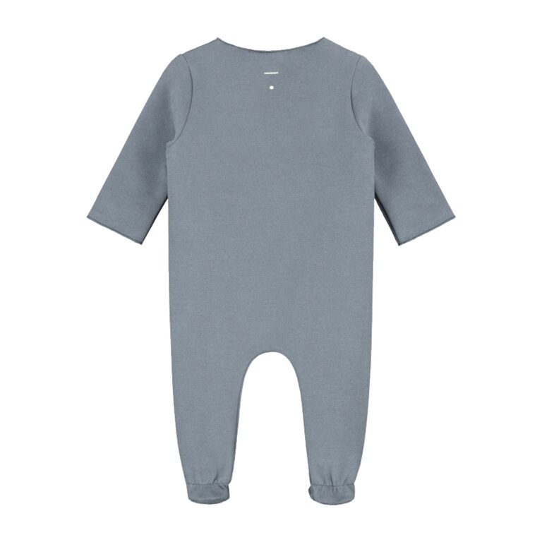 Gray Label newborn suit with snaps // stone gray