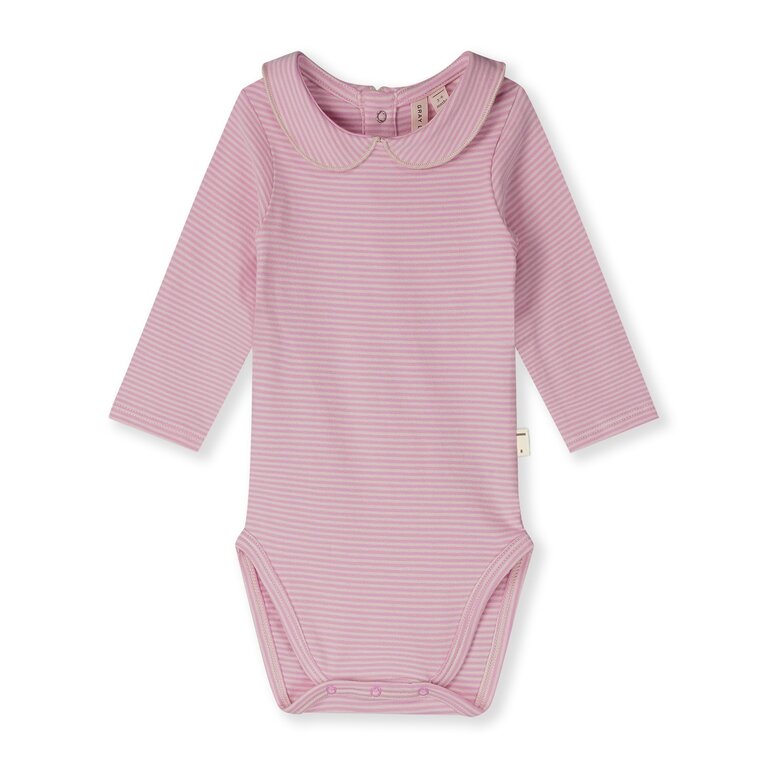 Gray Label baby collar onesie // bubblegum / cream