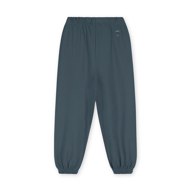 Gray Label logo track pants // blue gray / bright cookie