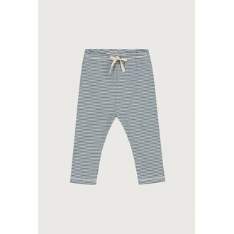 Gray Label baby leggings // blue gray / cream