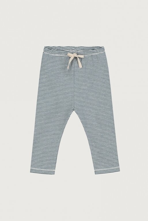 Gray Label baby leggings // blue gray / cream