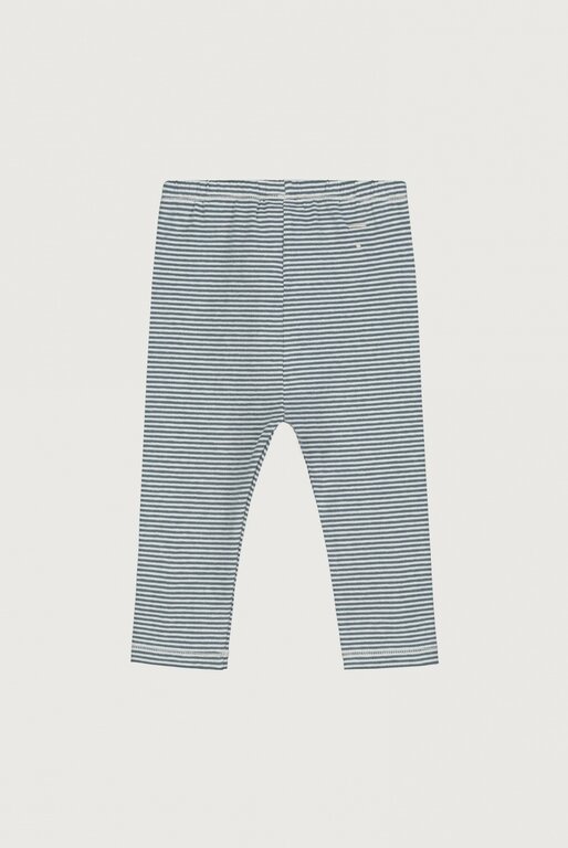 Gray Label baby leggings // blue gray / cream