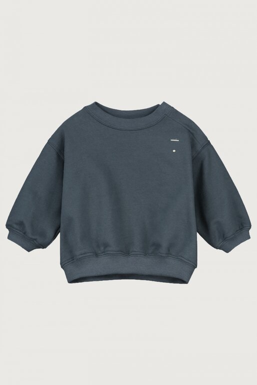 Gray Label baby dropped shoulder sweater // blue gray