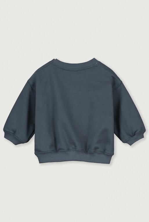 Gray Label baby dropped shoulder sweater // blue gray