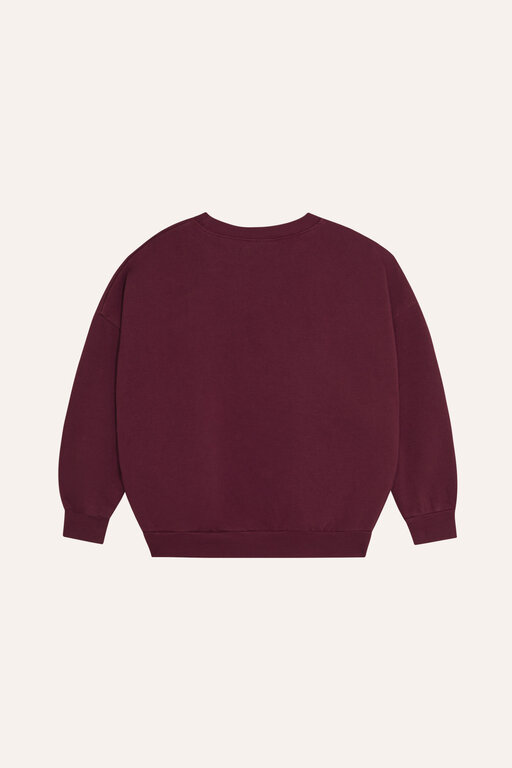 The Campamento big blue daisy sweatshirt // burgundy