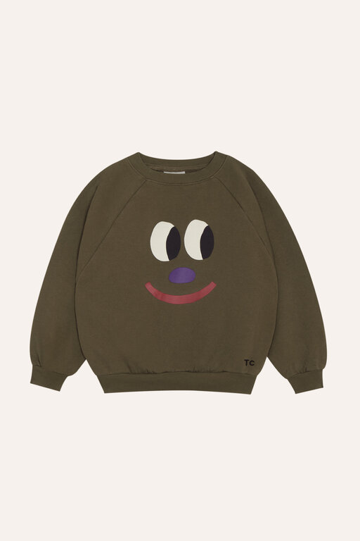 The Campamento big smiling face sweatshirt // green