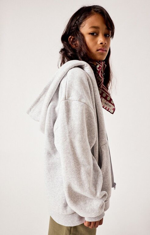 American Vintage baptown hooded vest // gris chine