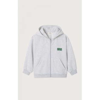 American Vintage baptown hooded vest // gris chine