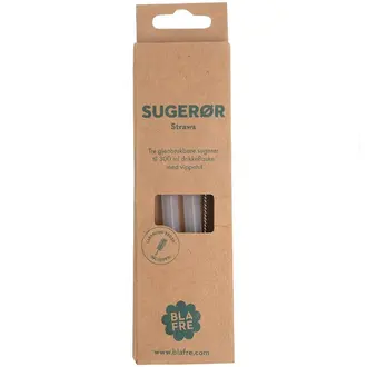 Blafre pack 3 rietjes voor flip top lid stalen fles 300ml