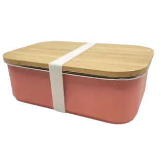 Smikkels lunchbox bamboo deksel roze // 900ml