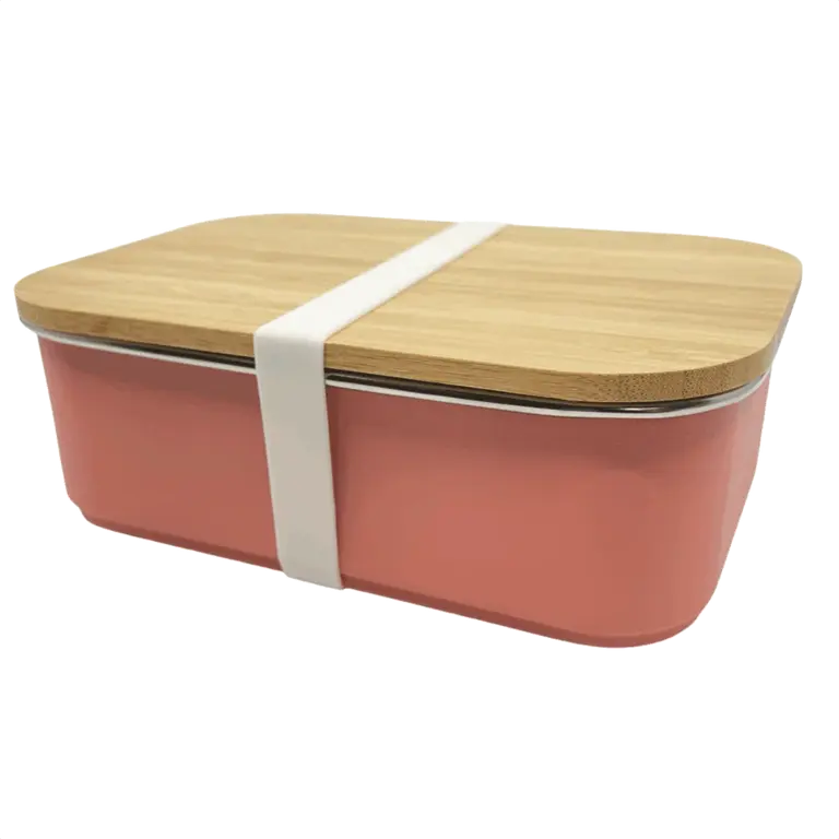 Smikkels lunchbox bamboo deksel roze // 900ml
