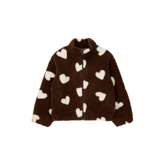 The New Unita OS teddy jacket // chestnut AOP