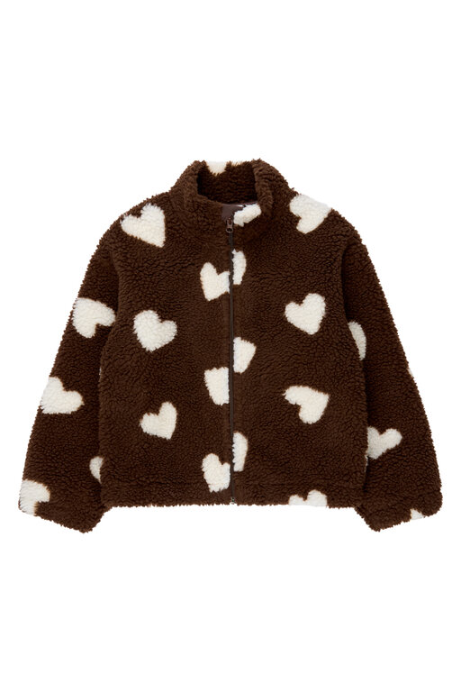 The New Unita OS teddy jacket // chestnut AOP