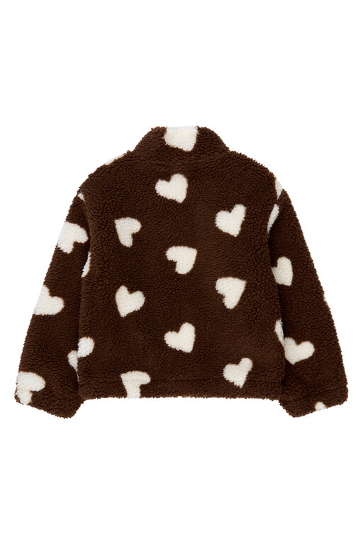 The New Unita OS teddy jacket // chestnut AOP