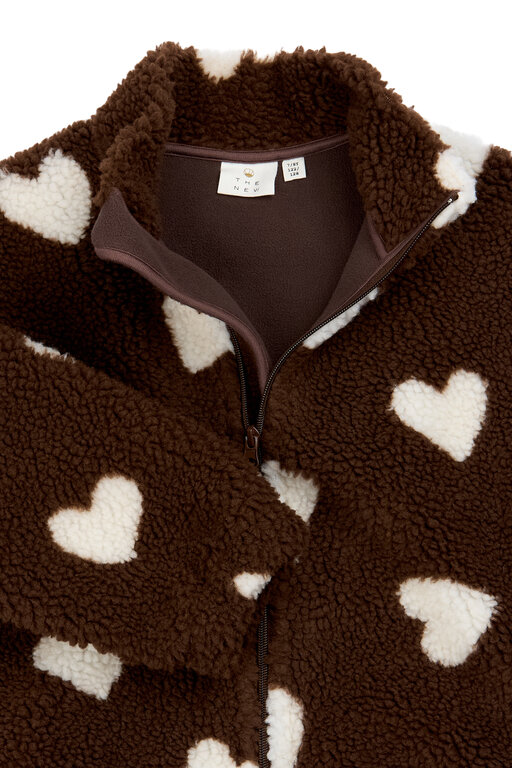 The New Unita OS teddy jacket // chestnut AOP