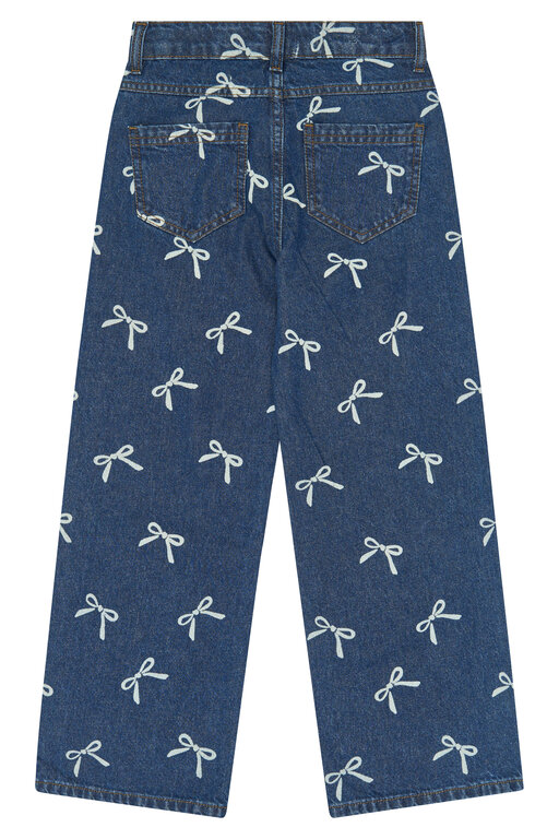 The New Virginia wide fit jeans // medium blue denim AOP