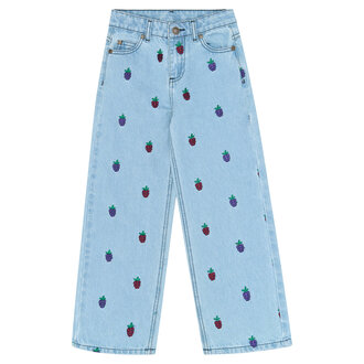 The New Vanna wide fit jeans // light blue denim EMB