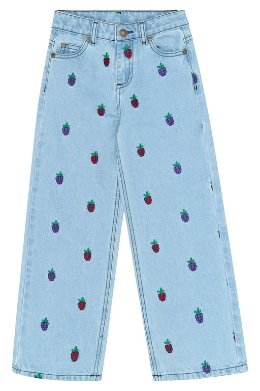 The New Vanna wide fit jeans // light blue denim EMB