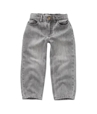 loose denim pants // grey denim