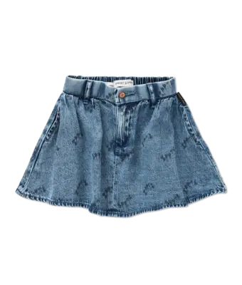 blue denim skirt // blue denim