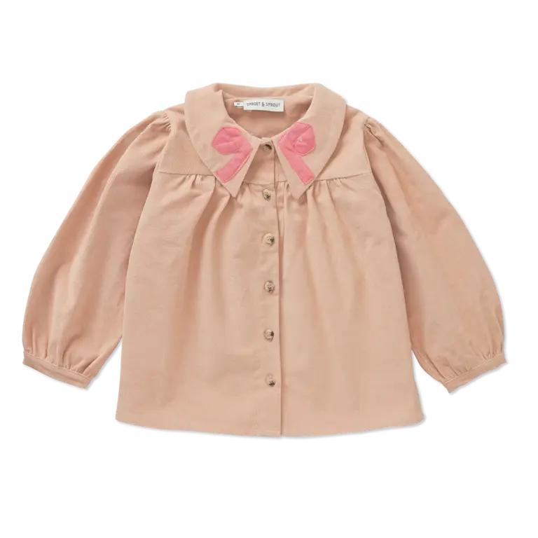 Sproet & sprout corduroy girls blouse // vanilla