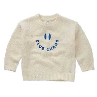 Sproet & sprout sweater boucle club chaos // ivory melee
