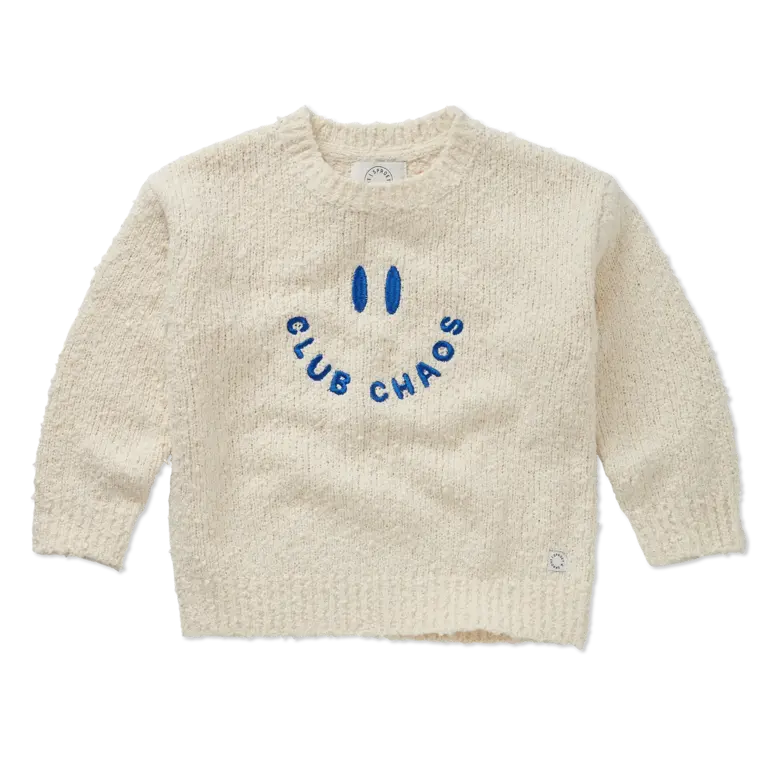 Sproet & sprout sweater boucle club chaos // ivory melee