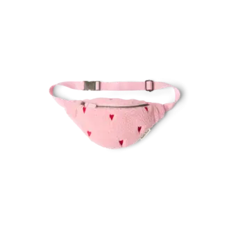 Studio Noos teddy mini fanny pack // hearts light pink
