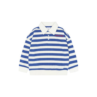 The New vidar polo sweatshirt // mazarine blue striped