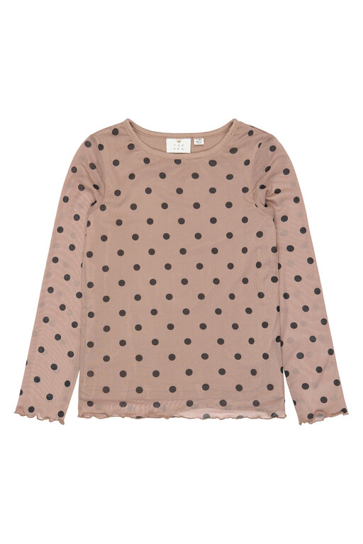 The New vandelia mesh tee // taupe gray AOP