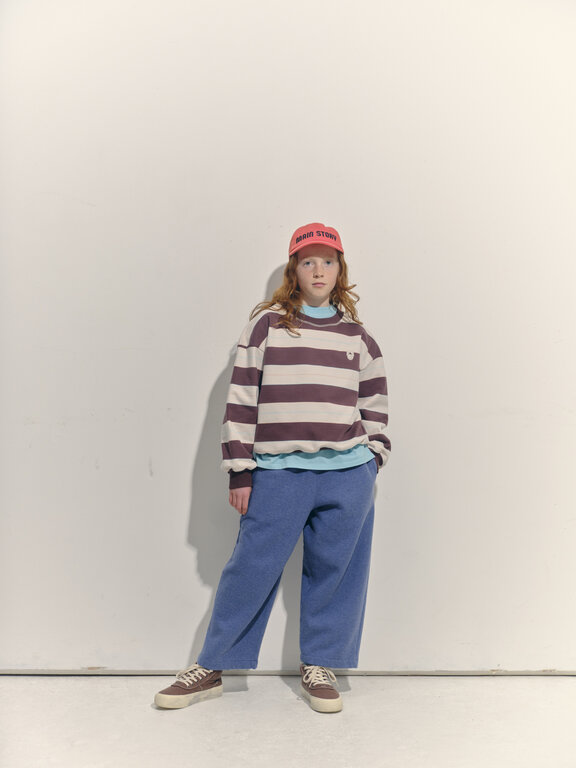 Main Story bubble sweatshirt // conker stripe